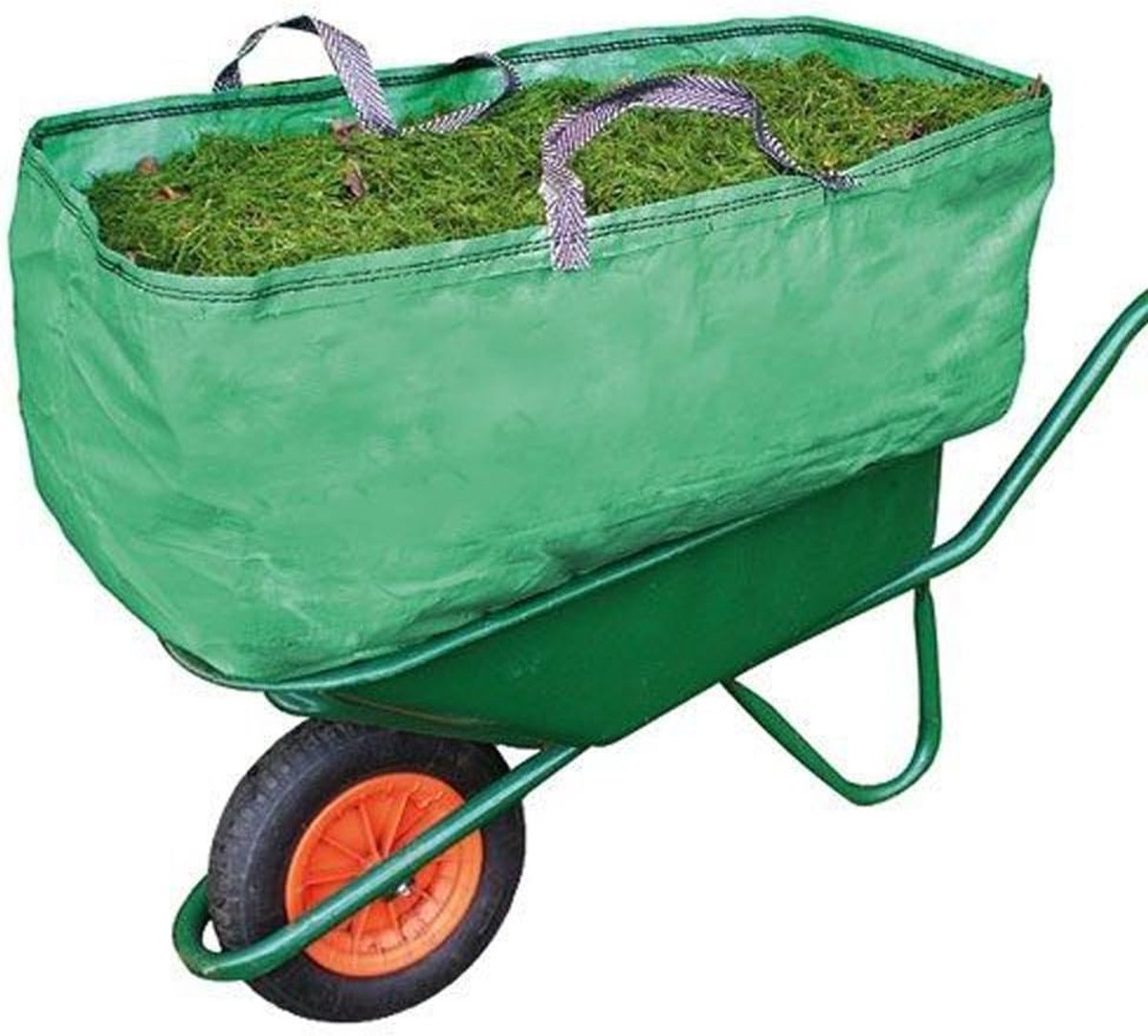 SnelShoppen - Tuin en Boerderij Kruiwagen draagtas 270 Liter Zware Capaciteit Verhoogd, Geweven Polypropyleen, Ideaal voor Tuinwerkzaamheden