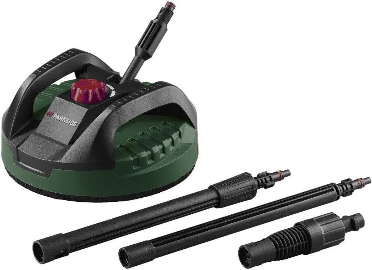 SnelShoppen - Oppervlakte reiniger 28 cm voor hogedrukreinigers, met universele adapter, ideaal voor tuin, garage en buitengebruik - Groen