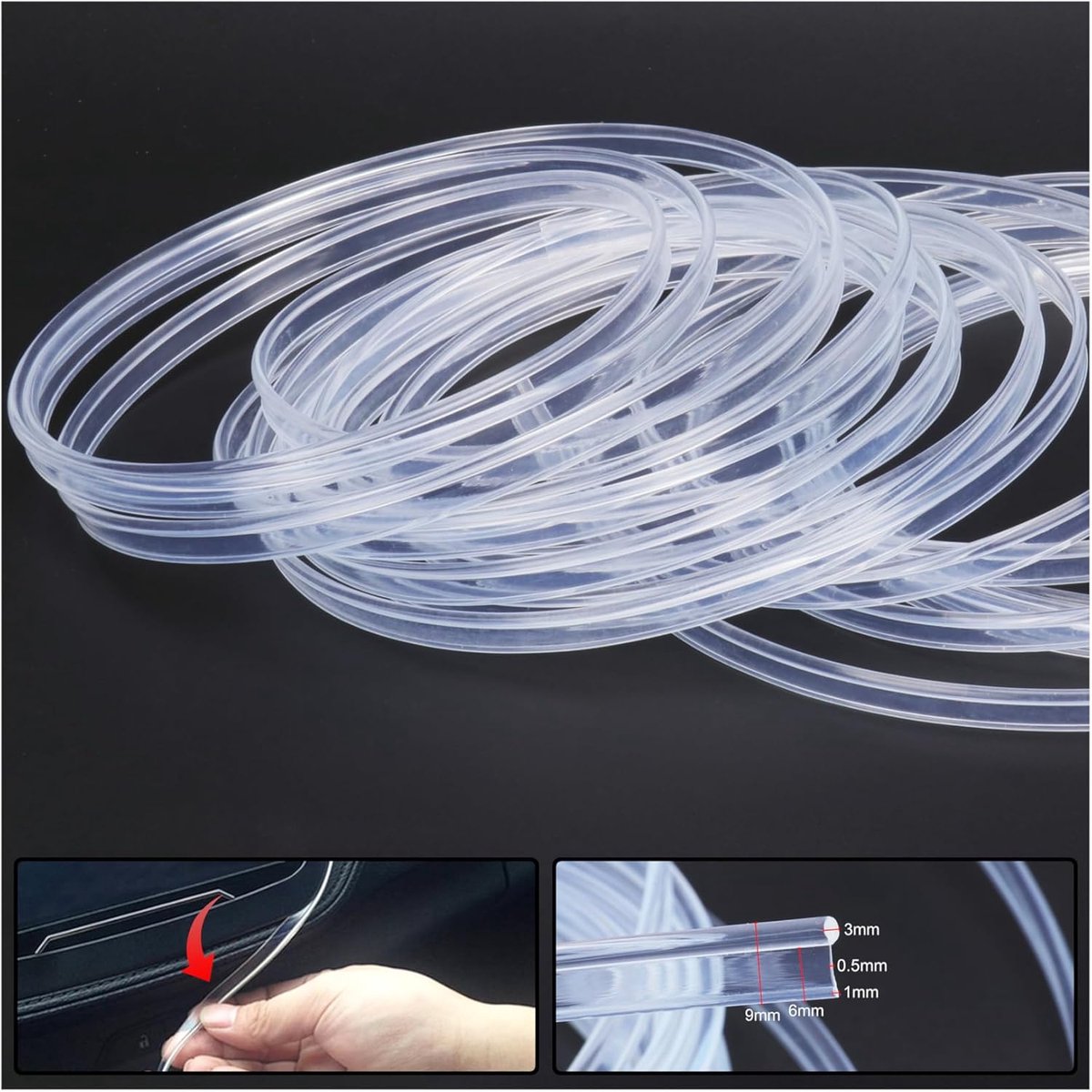 SnelShoppen - Fiber Optic Kabel Waterdichte Auto Side Glow LED Verlichting 10 Meter Neon Binnenverlichting Flexibele Fiberglass Tape voor Feest en Aut