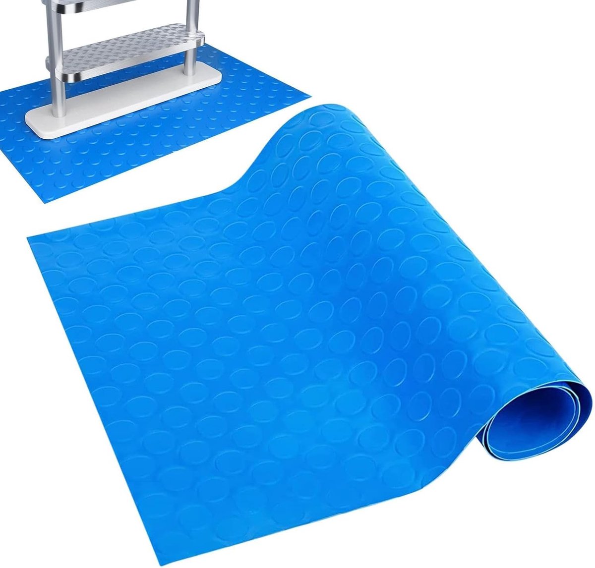 SnelShoppen - Pool Ladder Mat 90x23cm, Antislip Mat voor Zwembad Ladder, Rutschmatte, Onderlaag voor Intex en Bestway Zwembaden - Bescherming tegen Sl