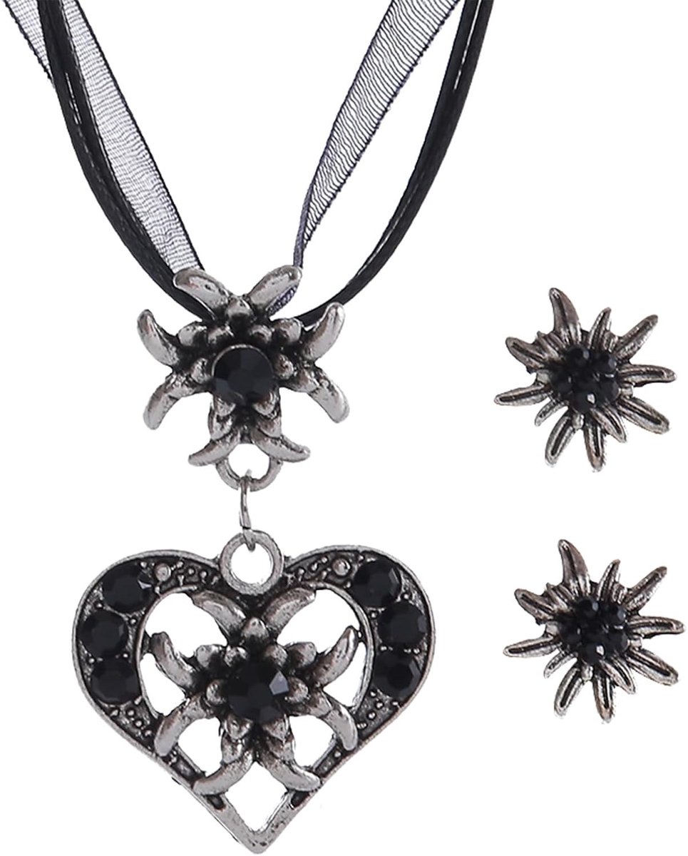 Set van 3 Dirndl Accessoires voor Vrouwen - Kostuumjuwelen, Feestdecoratie en Modeaccessoires