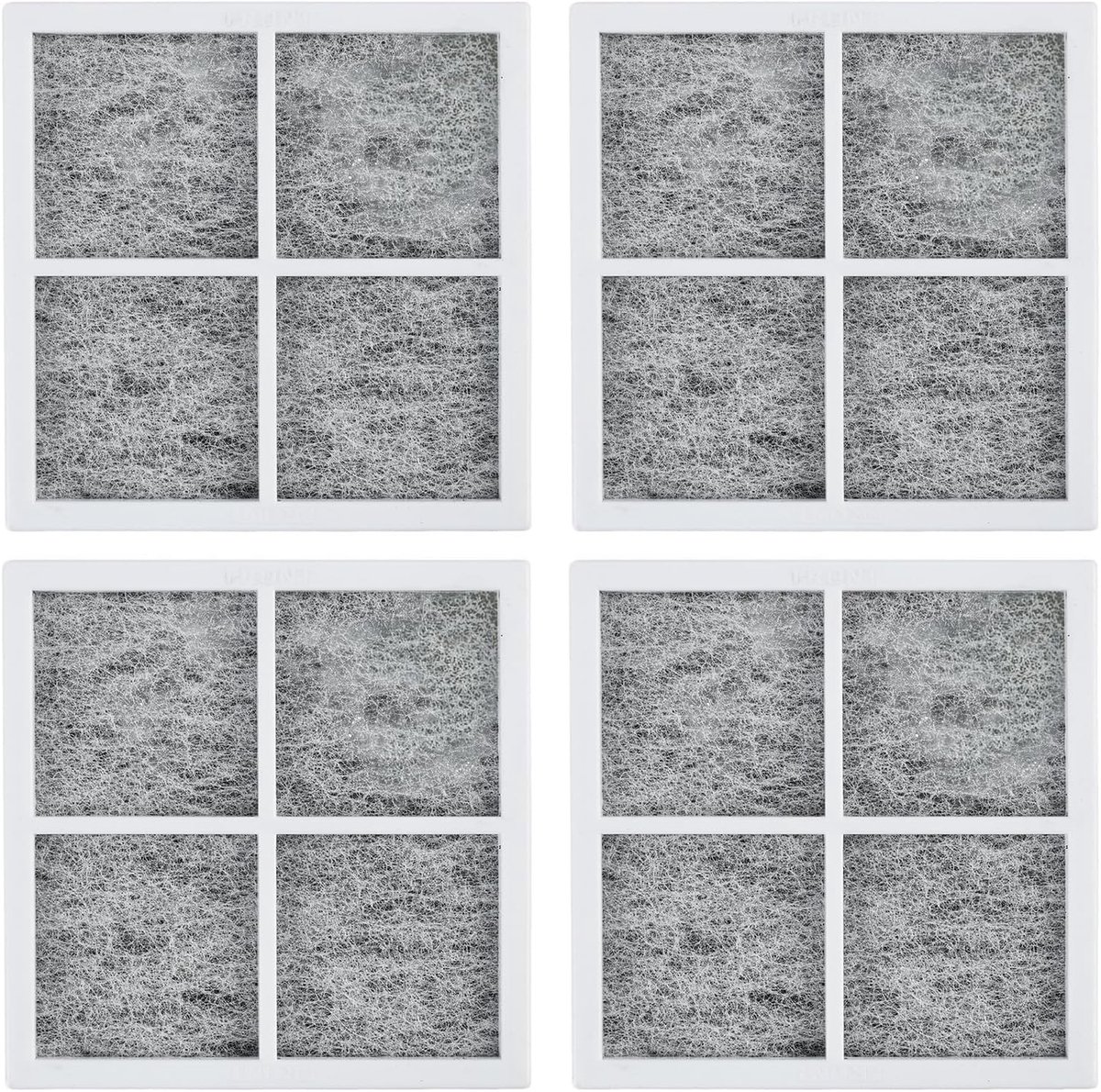 Set van 4 Pure Fresh Filters voor Koelkast met Antibacteriële Actieve Koolstof, Geurremmende Hygiënische Filter, Vervangingsfilters voor Koel- en Vriescombinaties