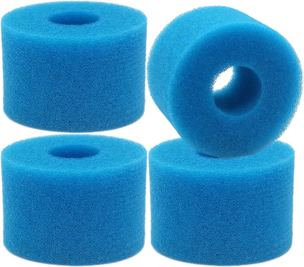 Set van 4 Herbruikbare Filter Sponzen voor Zwembaden, Ideaal voor Spa en Tuinonderhoud, Effectieve Pool Filter Cartridges