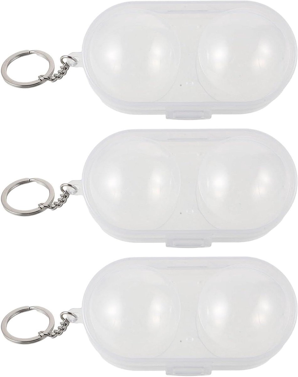 Tafeltennisbal Houder - Pingpong Ballenbox - Sport Organisatie - Slipvaste Basis - 9x4.5x4.5cm - Transparant