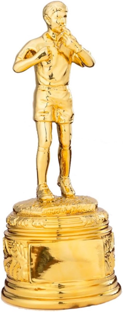 Voetbal Trofee - Winnaarsbeker Kampioen - Wedstrijden Belonen - Gouden Afwerking - 10x25CM - Goud