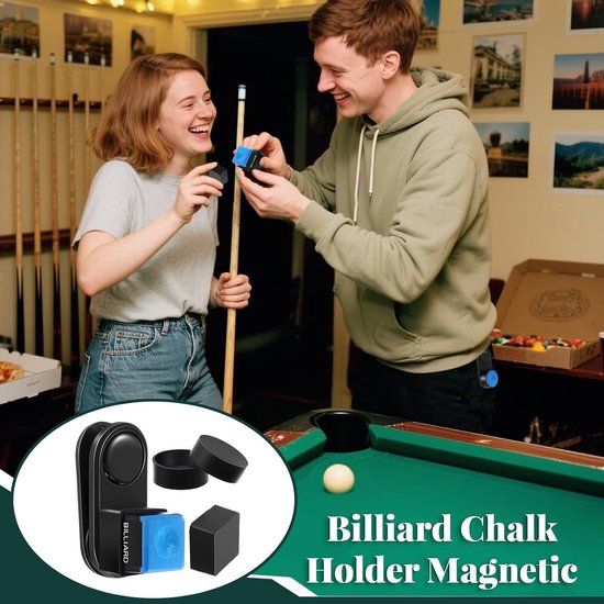 Magnetische Krijthouder - Keu Accessoire - Biljart Spel - Stille Werking - 148 cm - Zwart — afbeelding 4