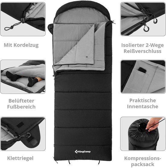 Dekenslaapzak Bedfort winterslaapzak - XL lang breed katoen -15° — afbeelding 5