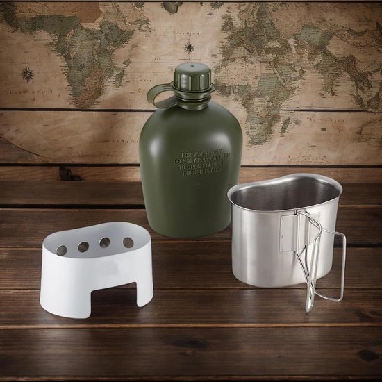 Campingset Kookgerei - Outdoor Keuken - Koken Buiten - Compact Opvouwbaar - 1000 ml Inhoud - Zilver — afbeelding 4