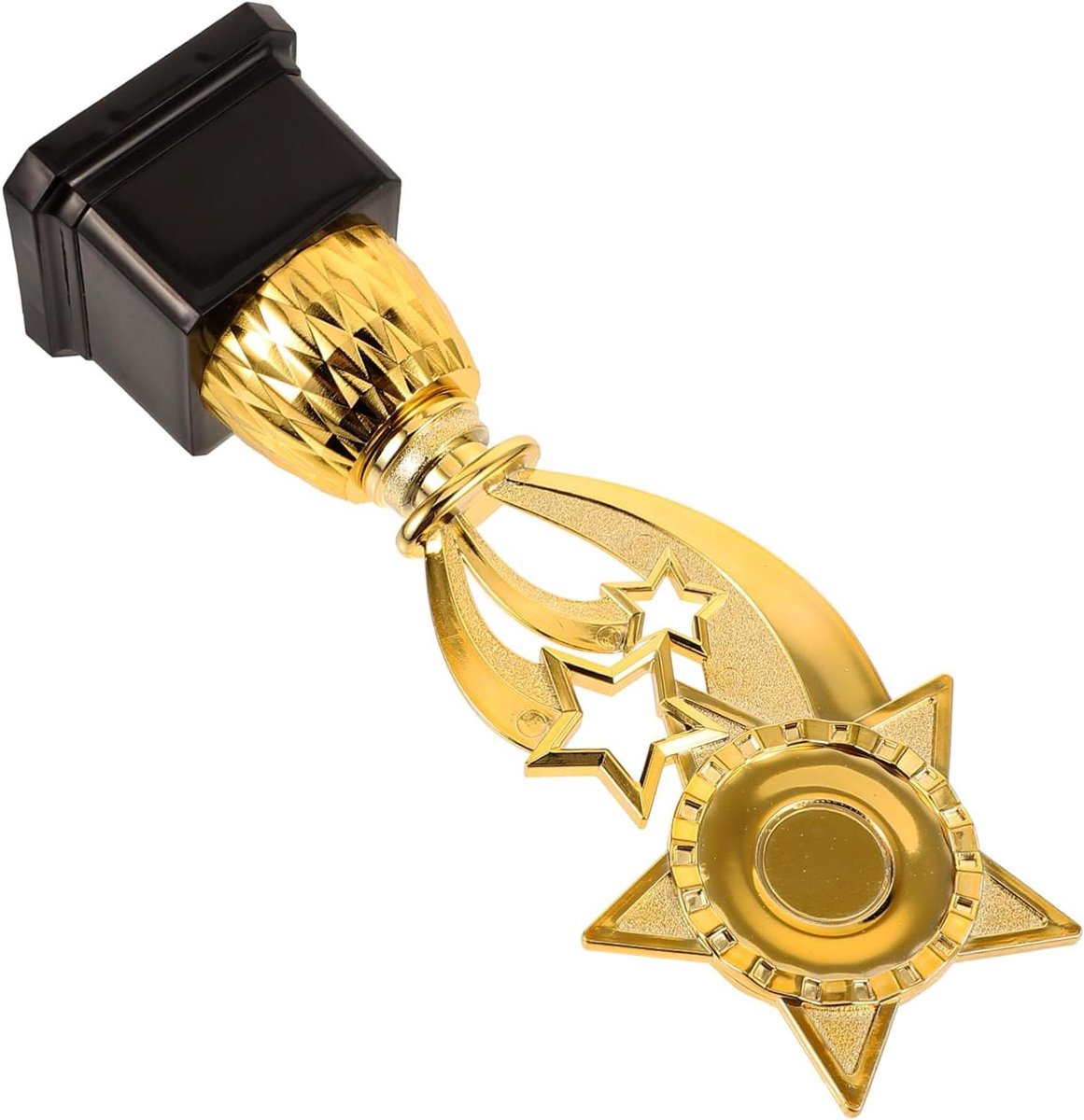 Mini Trofee - Plastic Beker - Wedstrijd Prijs - Pentagram Vorm - 26 cm - Goud