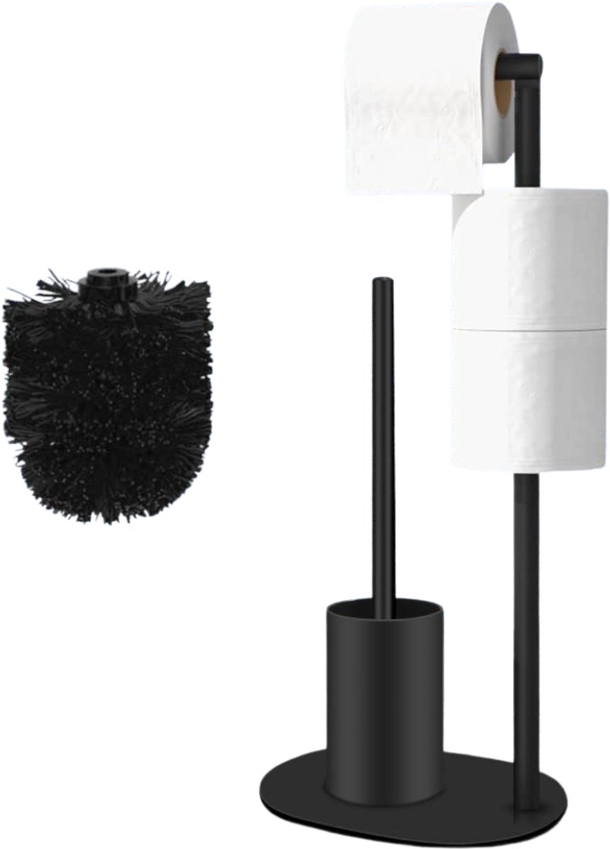 Zavio® Toiletbutler - Toiletrolhouder - Toilet Butler - Borstel met Houder - Toilethouder