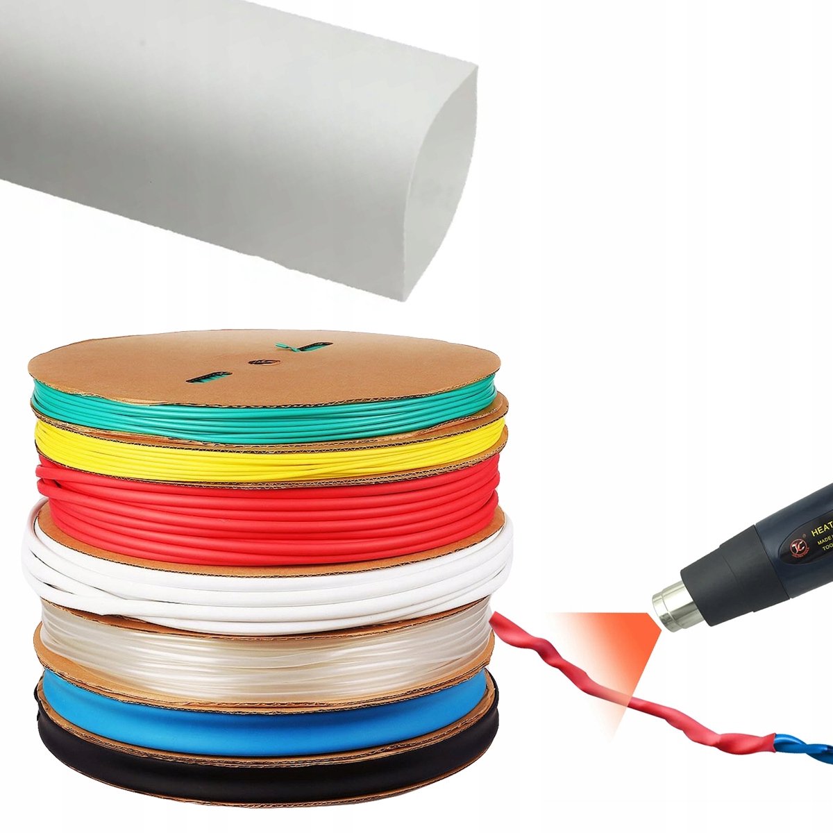 Rosfix Krimpkous 2 Mm - Dunwandig Vlamvertragend - 2:1, 1 M - Wit - Isolatie Elektronica Auto