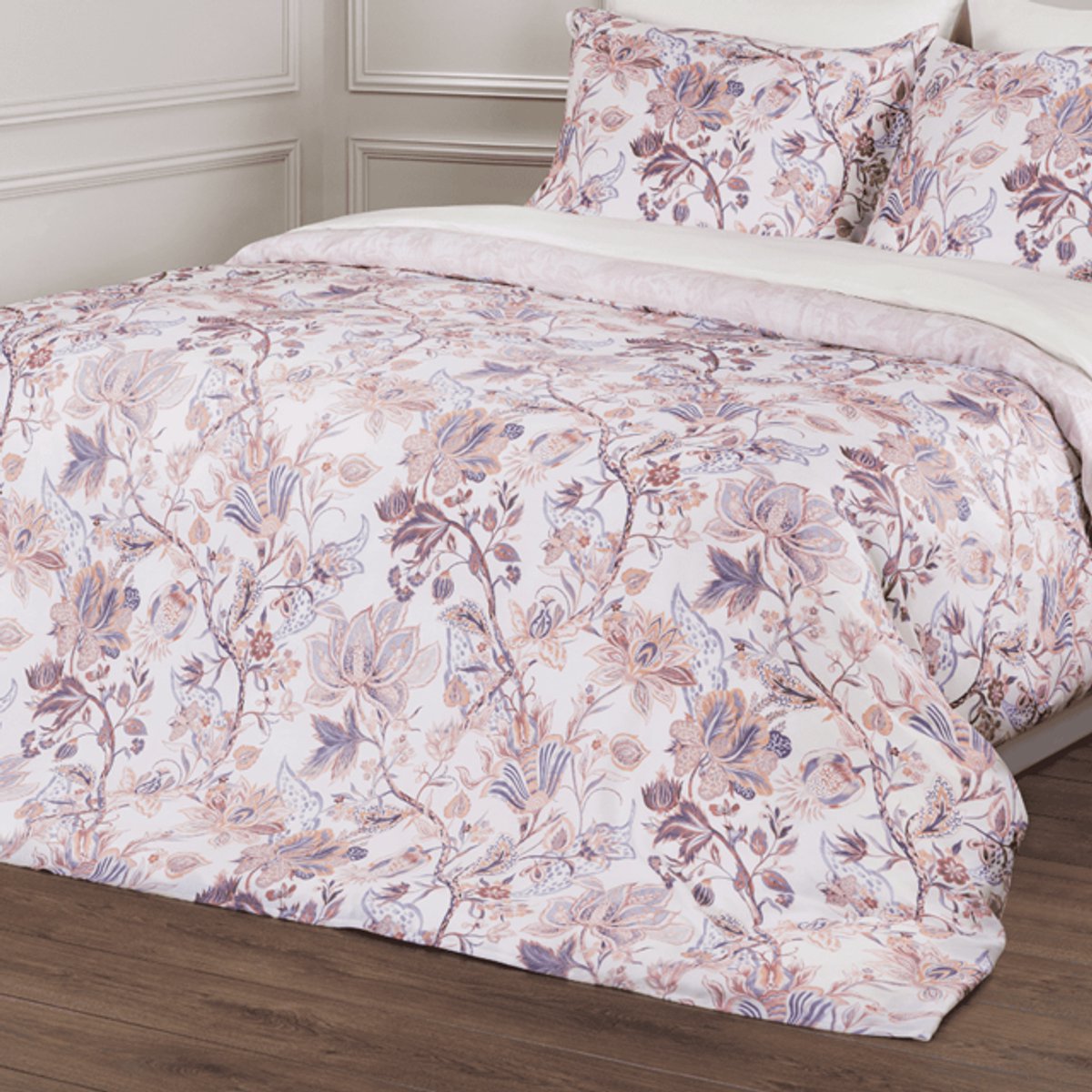 Dommelin Dekbedovertrek Bacio Tencel Satijn 300tc Multi-Roze 200x200/220
