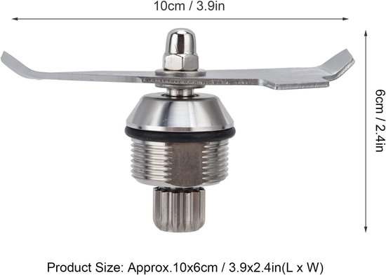 Vervangend Mes voor Blender, 2-Blad Juicer Mes, RVS Vervangingsonderdelen voor Blender, Geschikt voor Diverse Modellen — afbeelding 4