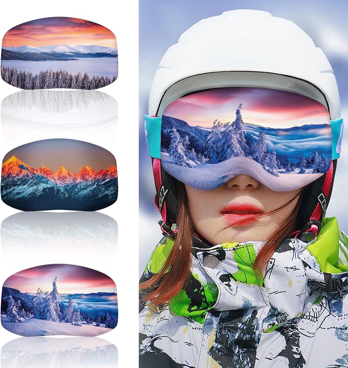 3-Pack Ski Goggles Beschermhoes van Microfiber voor Krassen en Stof, Geschikt voor Alle Ski Goggles, Unisex Bescherming