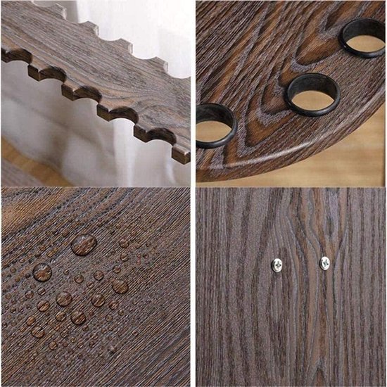 Biljart Keurek - Keuhouder Pooltafel - Keu Opslag - Massief Hout - 18 x 75 x 51 cm - Bruin — afbeelding 2