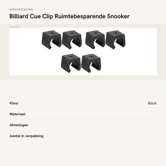 Billiard Cue Holder met 6 Stuks - Draagbare Wandmontage Organizer voor Biljart — afbeelding 4