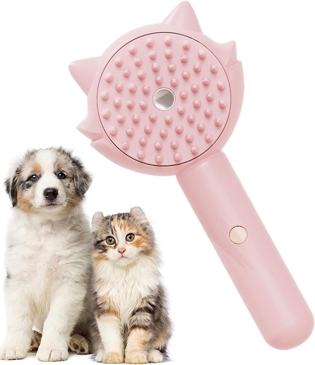 Stoom Borstel - Verzorgingsborstel Spray - Vacht Verzorgen - Frizz Controle - 17.2 cm - Wit