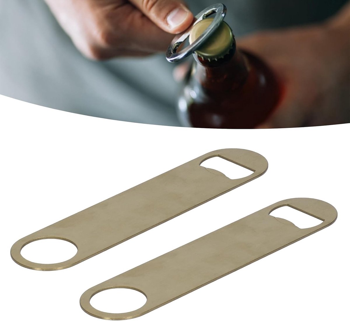 Flesopener Set - Goud - 18 cm - Roestvrij Staal - Voor Keuken en Bar