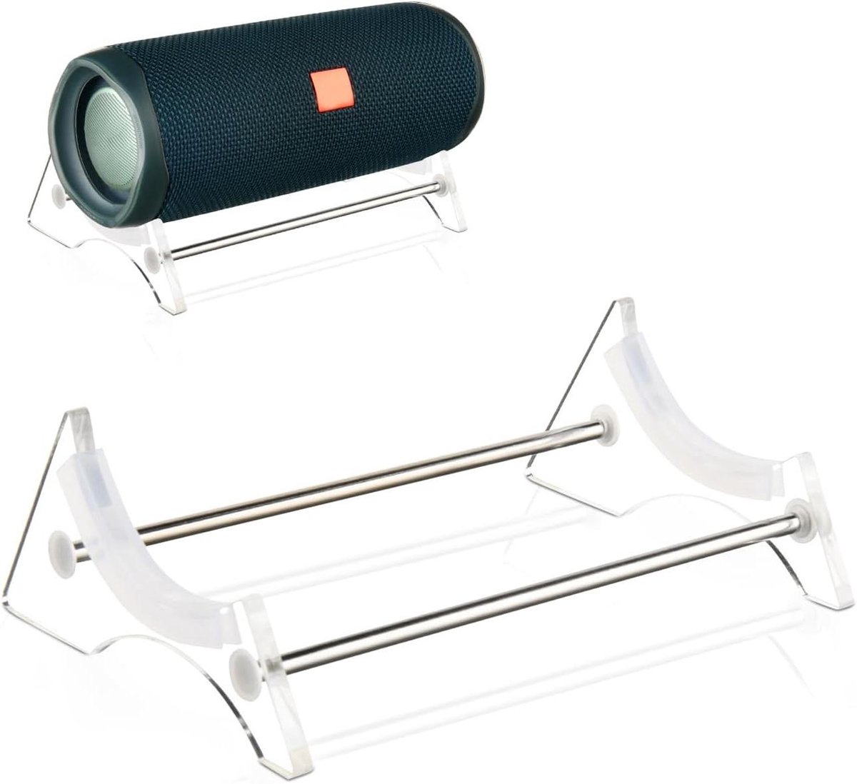 Luidspreker Standaard - Speaker Mount Tafelhouder - Bureau Organisatie - Anti-slip Pads - 15 x 10 x 1 cm - Transparant