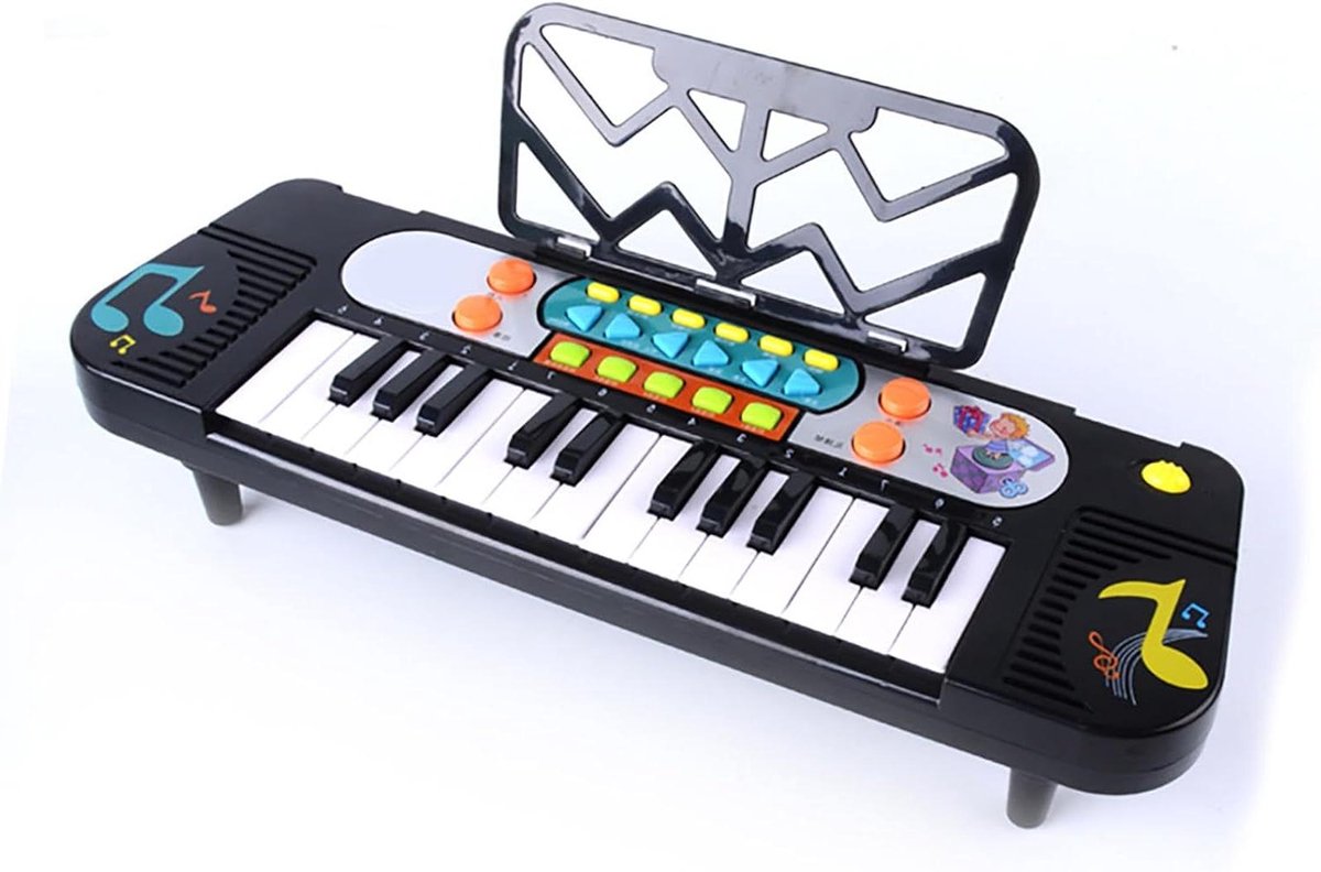 Elektronisch Muziektoetsenbord - Kinderpiano Speelgoed - Muziek Leren - Meerdere Geluidseffecten - 25 toetsen - Zwart