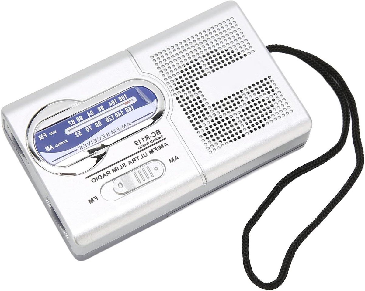 Draagbare Zakradio - Mini Radio AM FM - Reizen en Noodgevallen - Werkt op Batterijen