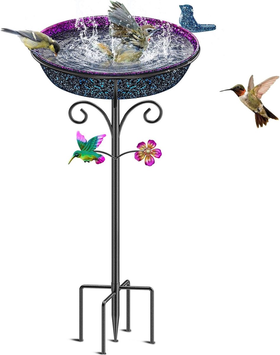 Vrijstaande Vogelbad voor Buiten, Vintage Tuinaccessoire, Ideaal voor Vogels en Tuindecoratie, Perfect voor de Tuin en het Gazon