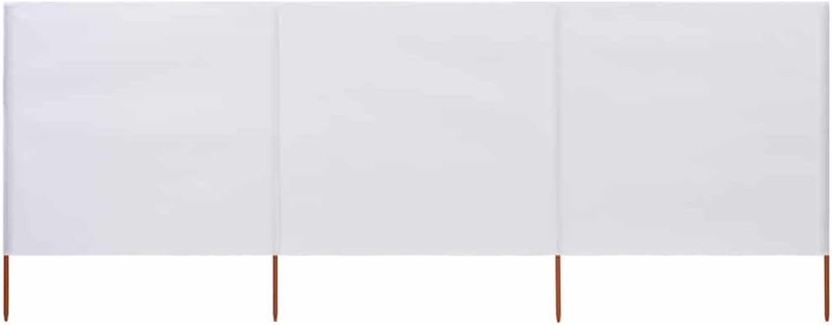 Windscherm 3 panelen - Balkonscherm tuinscherm - Buitenruimte beschermen - Dicht vliesstof - 400 x 160 cm - Zandkleurig
