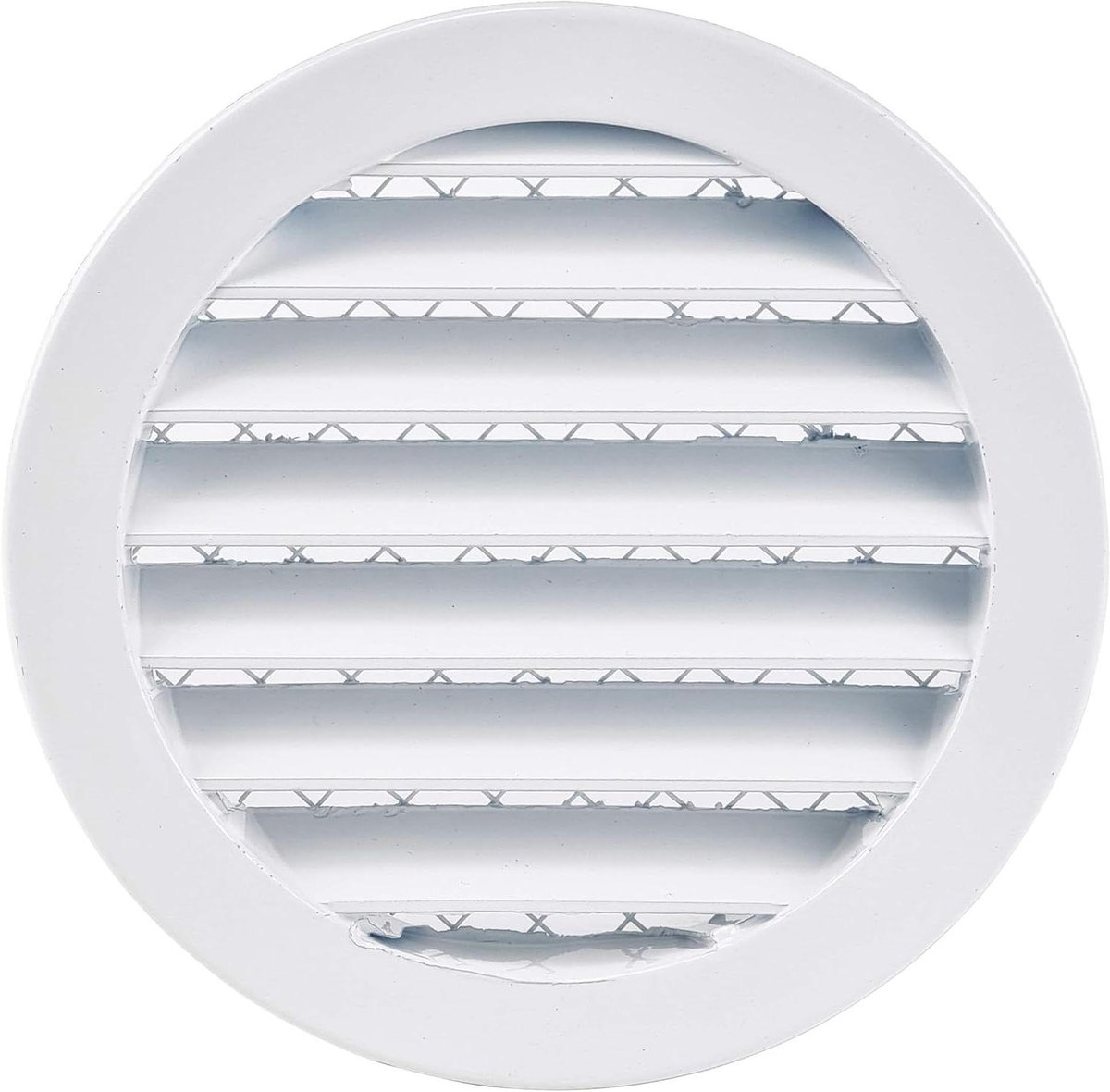 Ventilatierooster Aluminium - Weerbestendig Rooster - Ventilatie Buitenmuur - Met Muizenbescherming - Ø 125 mm - Wit