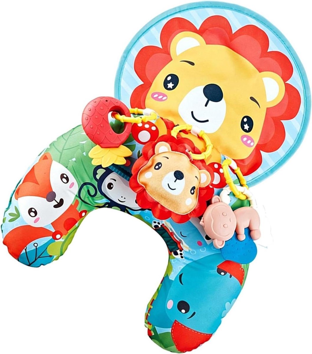 Kinder Verzorgingskussen - Kinder Lounger Mat - Ontwikkeling Ondersteunen - Zitondersteuning - 45.6x31.8x10 cm - Leeuw