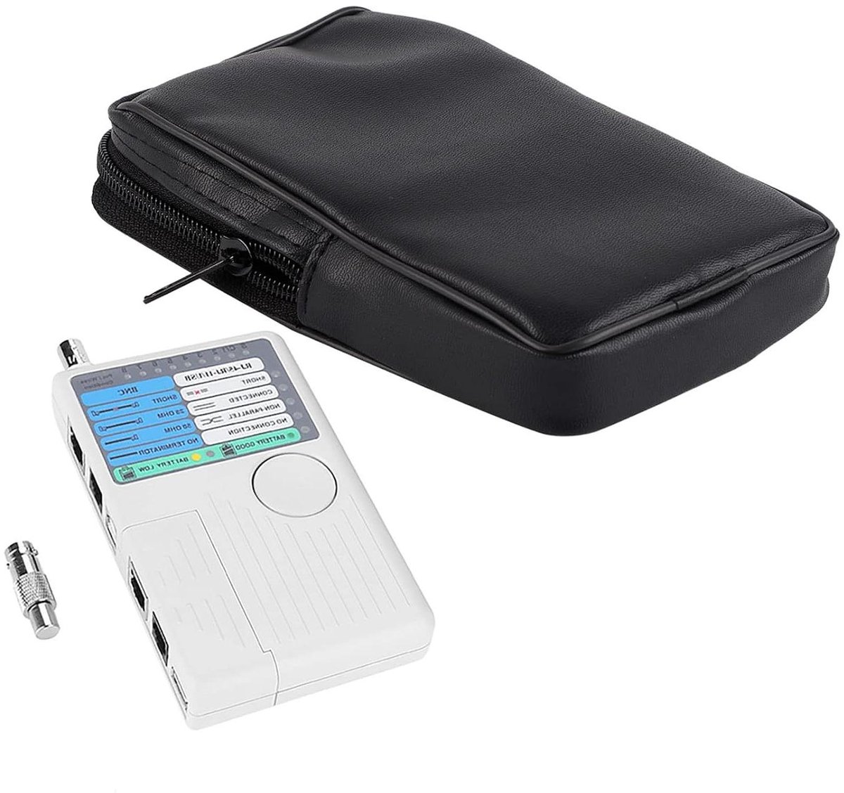 Netwerkkabeltester - Kabeltester LAN - Netwerkproblemen Oplossen - 4-in-1 Functionaliteit - 162 x 85 x 25 cm - Grijs