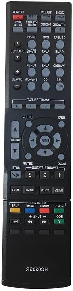 Afstandsbediening - Universele Controller - AV Receiver Bediening - Vervangend Model - 1 Stuk - Zwart