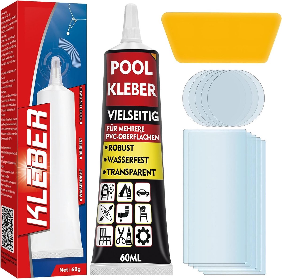 Reparatieset voor Bubbelbaden - Voor Snelle Reparaties van Opblaasbare Items - Inclusief Zwembaden en Hot Tubs