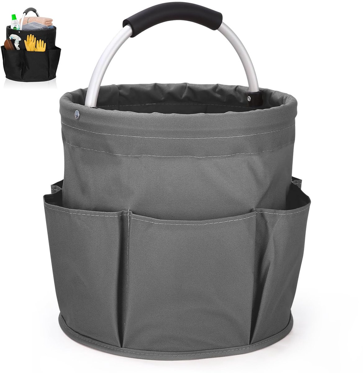 Putzmiddelen Organizer 28 x 28 cm - Vouwbare Opbergmand met Handvat en 6 Vakken