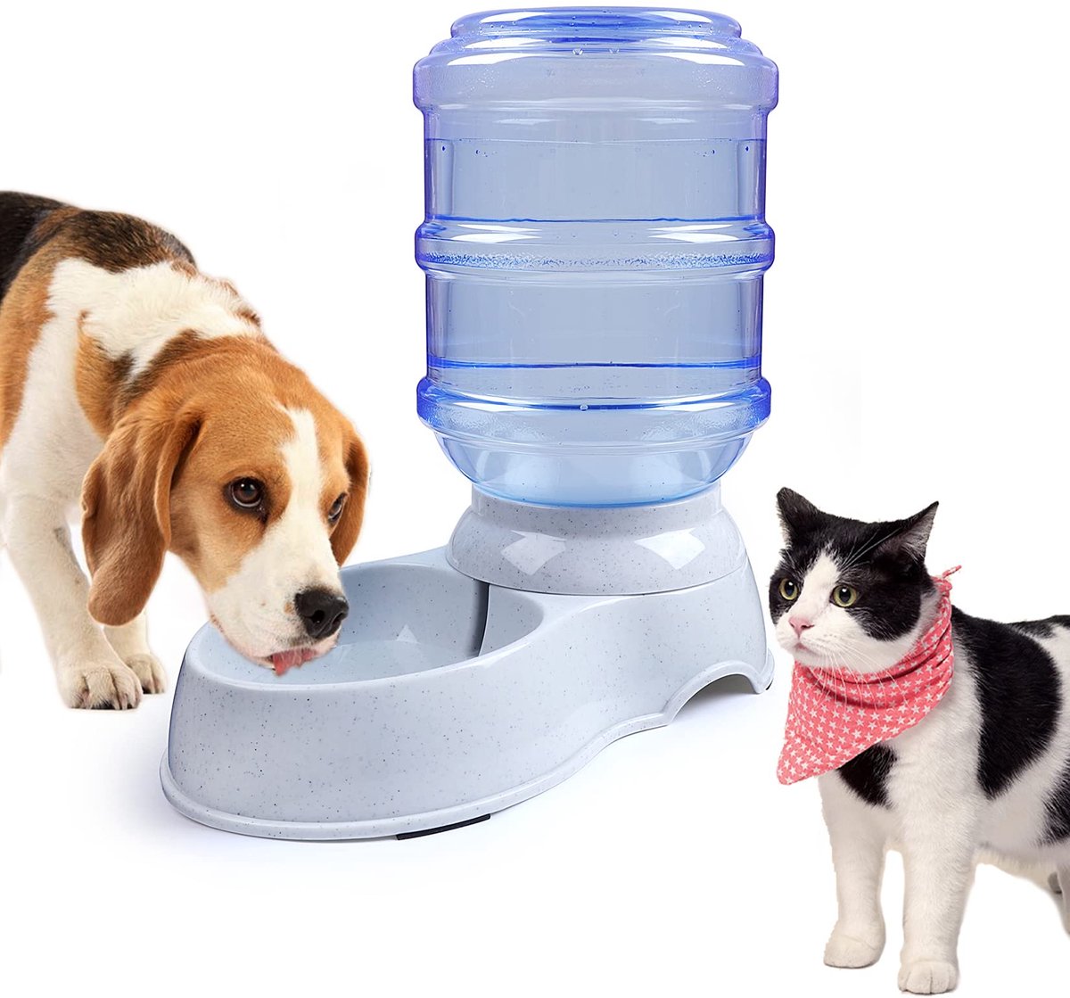 Drinkfontein Kat - Drinkfontein Hond- 3,8 L - Automatische Waterdispenser voor Huisdieren – Gravity Drinkbak voor Honden en Katten – Navulbare Drinkfontein met Waterreservoir – Voerbak Accessoire voor Huisdieren