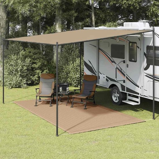Tenttapijt - Campingtapijt Buiten - Kampeerverblijf Comfortabel - Waterdoorlatend Ademend - 200 x 400 cm - Taupe — afbeelding 2