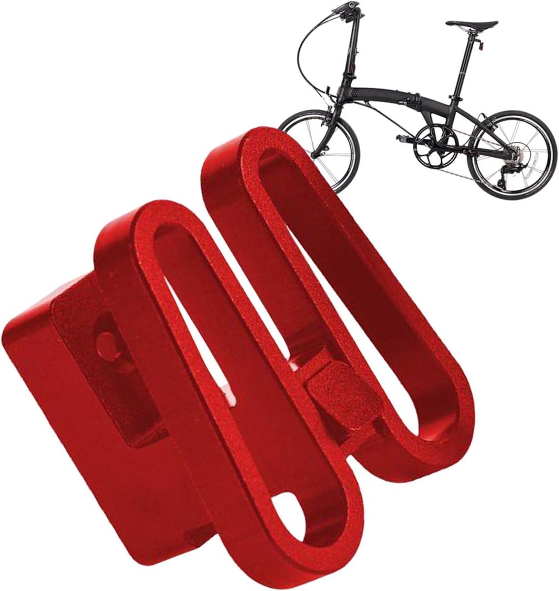Fiets Voorwieladapter - Voordrager Blok Tas - Fietsaccessoires Bevestigen - Quick-Release Systeem - 6.35 x 5.9 x 7 cm - Rood