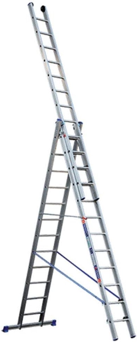 Vouwbare Ladder - Steiger - Veilig Klussen - Stabilisatie - 399 cm - Zwart