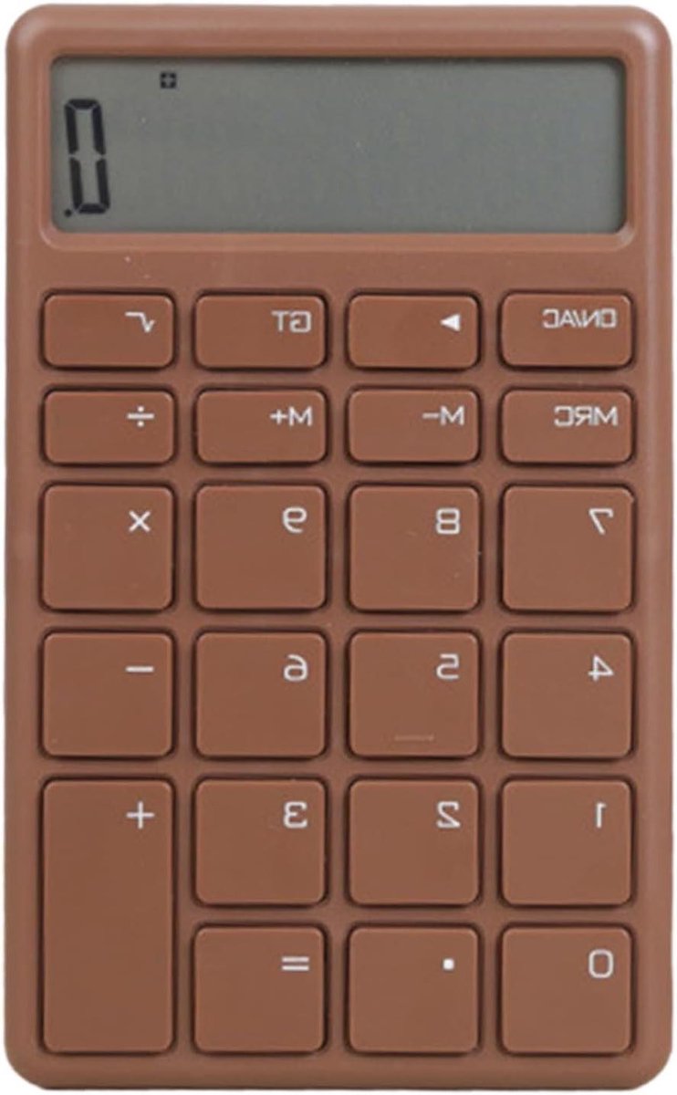 Mini Rekenmachine - Draagbare Rekenmachine - Kantoor Werk - Stil LCD Scherm - Groot Scherm - Bruin