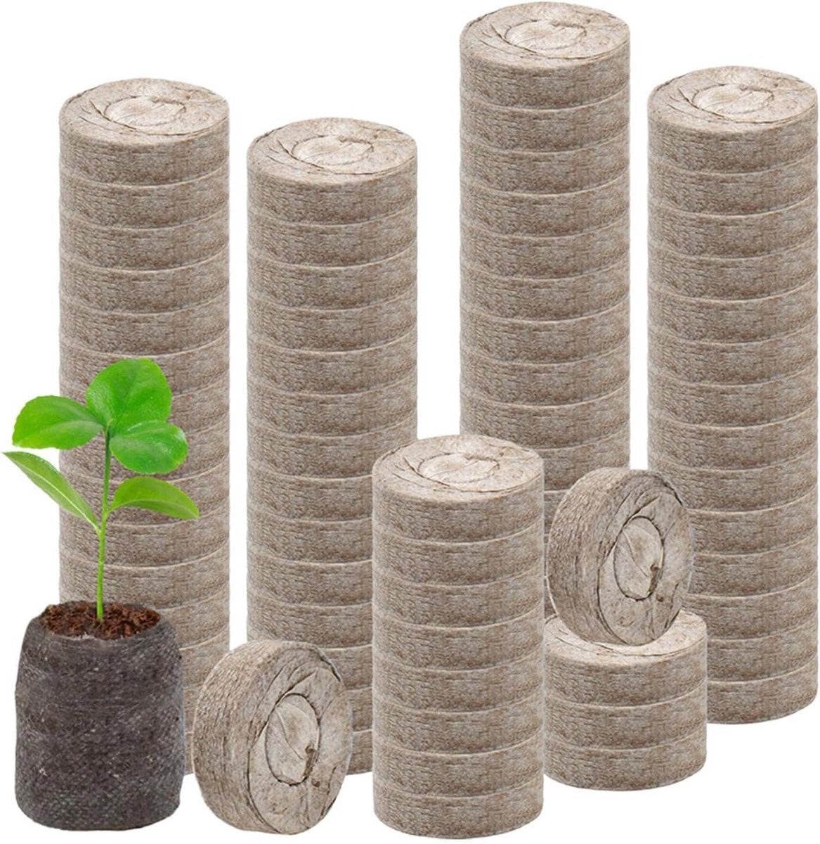 Potgrond Pellets - Plantenvoeding Grond - Planten Kweken - Smart Soil Technology - 100 stuks - Bruin