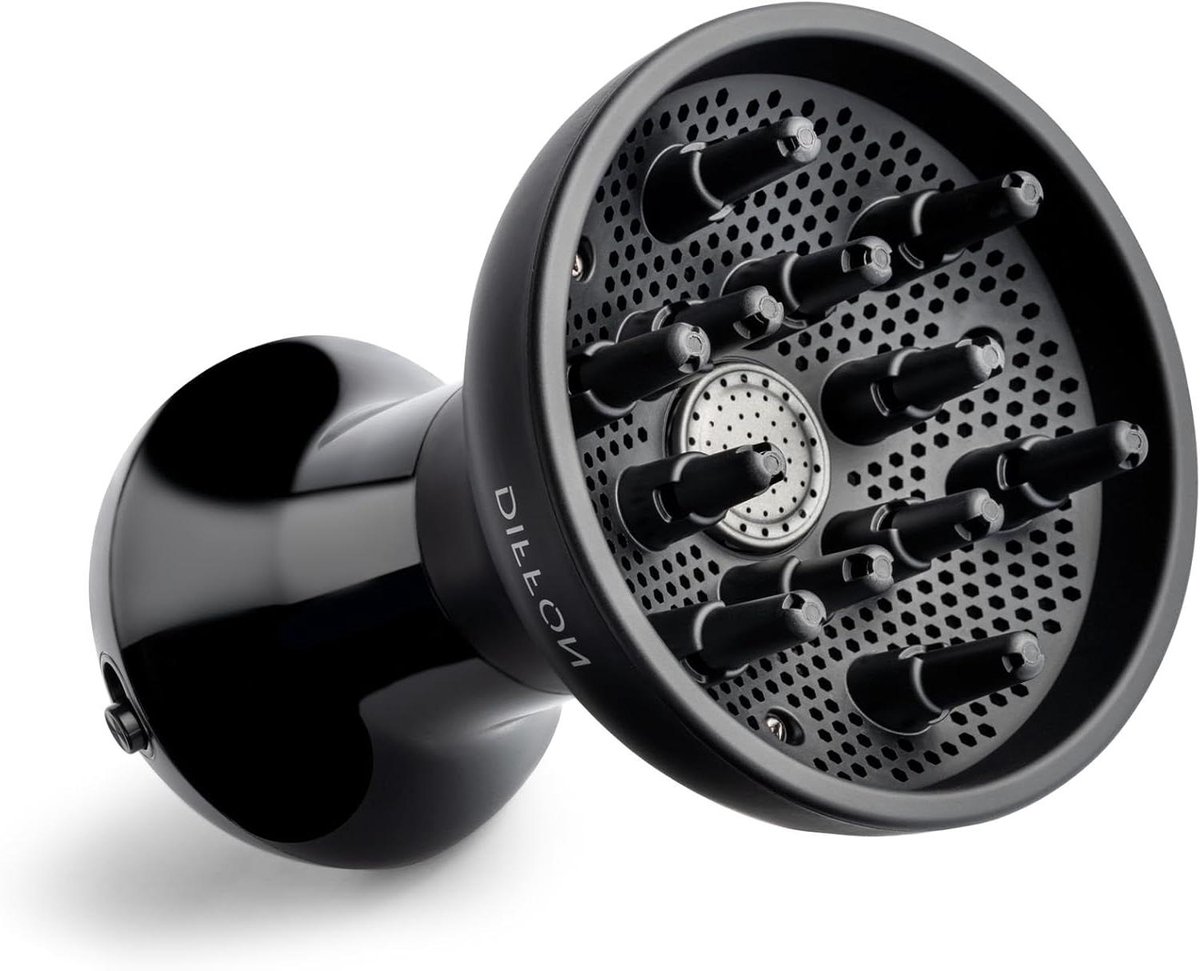 Haardroger met diffuser - Krul föhn - Krullen stylen - Keramische technologie - 500 g - Zwart
