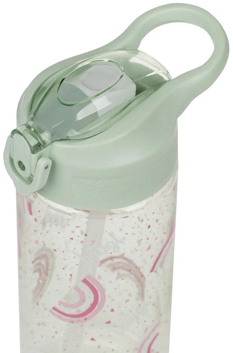 Baagl Regenboog Drinkfles 500ml met Rietje