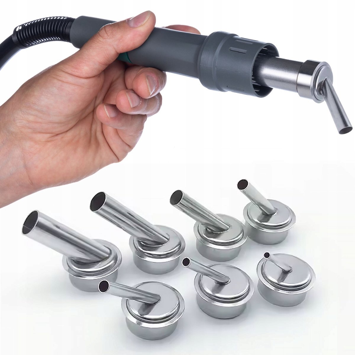 Rosfix Spuitmond Vervanging Set - 7 Hoekige Spuitmonds - 3–12mm Staal, 7 Stuks - Geschikt voor Quick