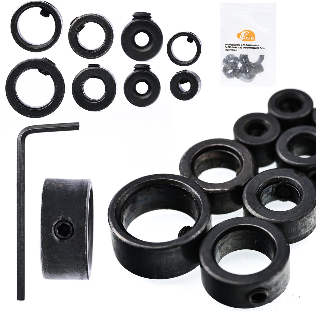 Rosfix Dieptestop Set - Dieptestops voor Boren 3–16 mm, 8 Stuks met Sleutel - RVS Roestvrijstaal