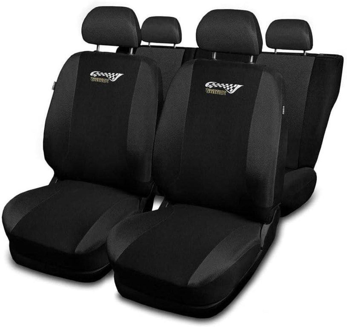 Universele Stoelhoezen - Stoelbeschermers Set - Auto Interieur - Premium Kwaliteit - Complete Set - Grijs