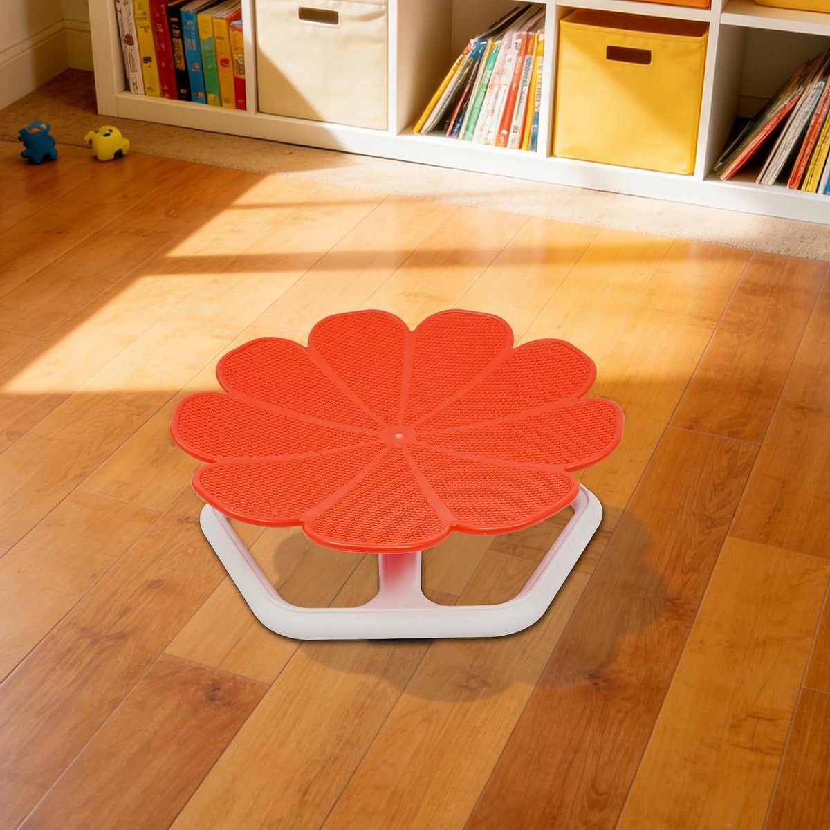 Draaistoel Kinderen - Zitje Speelkamer - Spel & Ontwikkeling - 360 Graden Rotatie - 43 x 20 cm - Rood