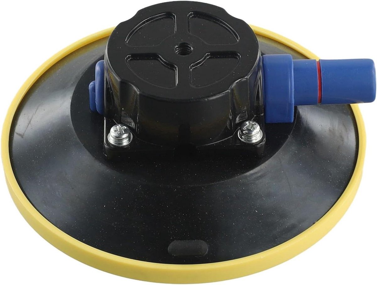 Vacuümzuignap - Handpomp houder - Glaswerk verplaatsen - Geïntegreerde M8 schroefdraad - 15 cm diameter - Geel