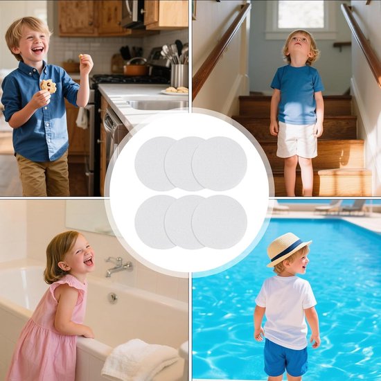 Antislip Stickers - Douche Plakkers - Veiligheid Vergroten - Verbeterde Wrijving - 6 Stuks - Transparant — afbeelding 2