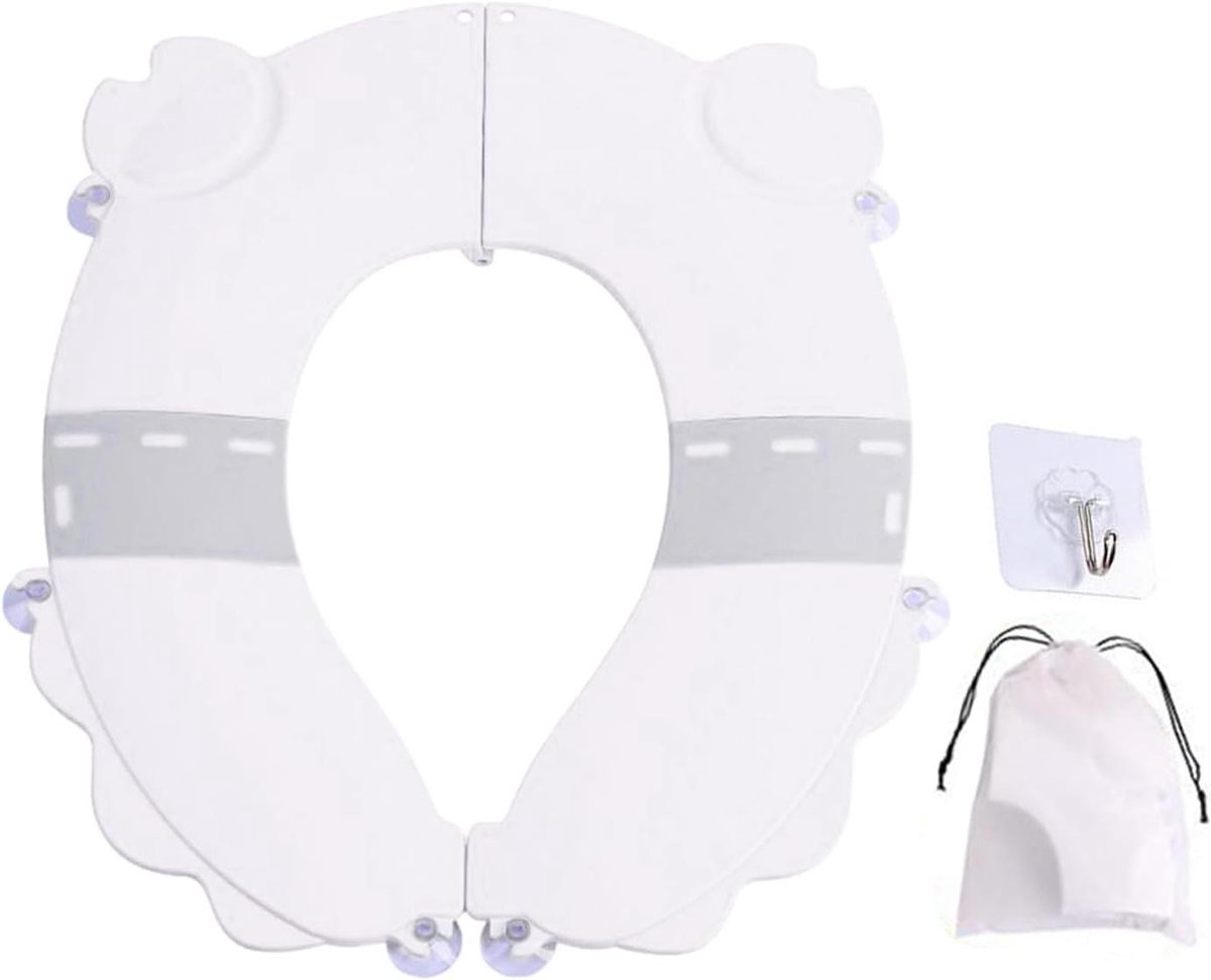 Opvouwbare Toiletbril - Kinder Toilet Stoel - Zindelijkheidstraining - Spatwaterdicht Ontwerp - 366 x 318 cm - Wit