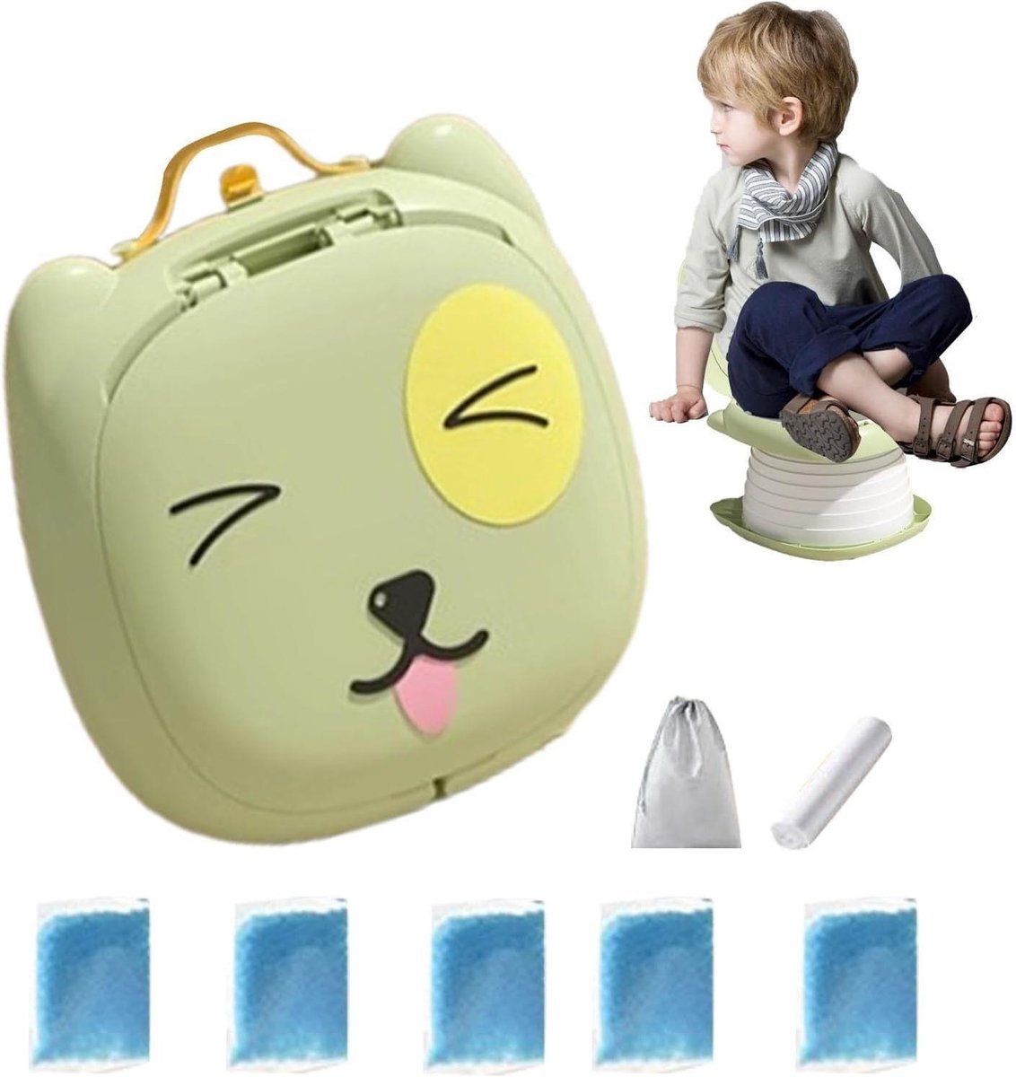Potty Training Chair - Foldable Toilet Seat - Onderweg Zindelijk - Lichtgewicht en Opvouwbaar