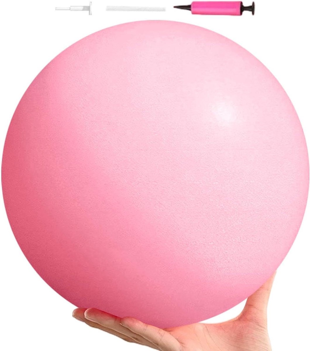 Oefenbal Knie - Pilatesbal Bekkenbodembal - Core Training - Antislip Textuur - 25 cm - Roze
